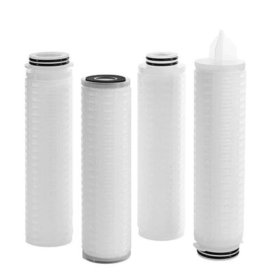 10 дюймов 0,22 микрон PP PTFE Pes Nylon Pleated Micron Membrane Filter Cartridge для системы RO