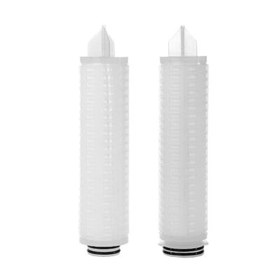 10 дюймов 0,22 микрон PP PTFE Pes Nylon Pleated Micron Membrane Filter Cartridge для системы RO