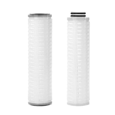 10 дюймов 0,22 микрон PP PTFE Pes Nylon Pleated Micron Membrane Filter Cartridge для системы RO