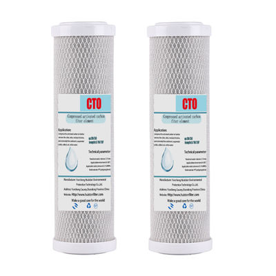 CTO Cartridge Filter Carbon для обратного осмоса 10 дюймов Сжатый активированный уголь