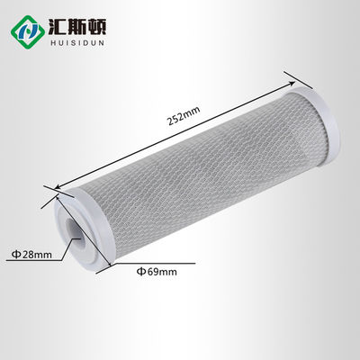 CTO Cartridge Filter Carbon для обратного осмоса 10 дюймов Сжатый активированный уголь